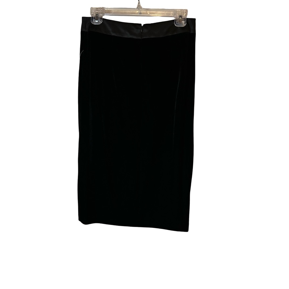BRAND NEW! Lord & Taylor Black Velvet Taffeta Wrap Jacket Matching Velvet Skirt - Picture 4 of 4